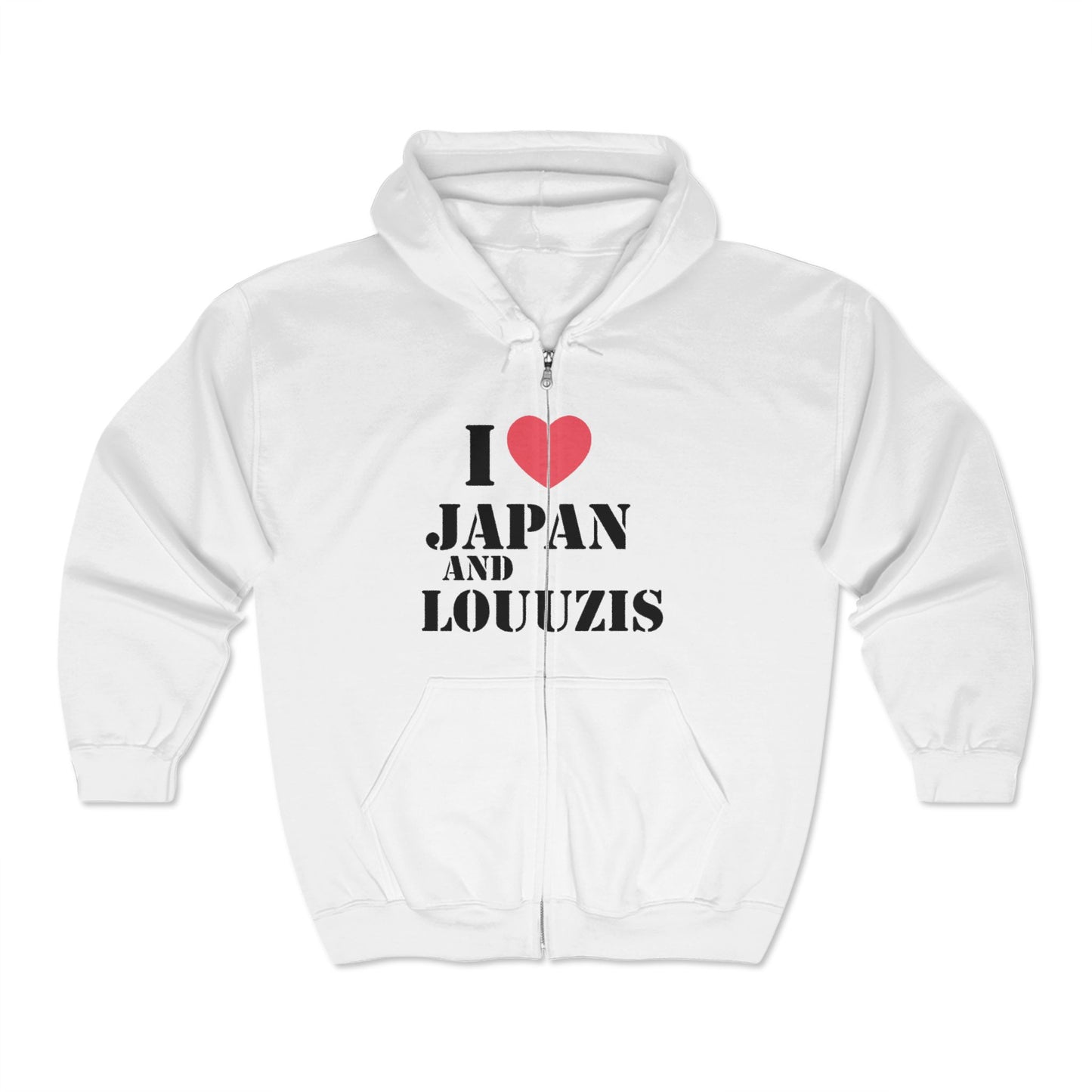 WHITE I LOVE JAPAN AND LOUUZIS HOODIE